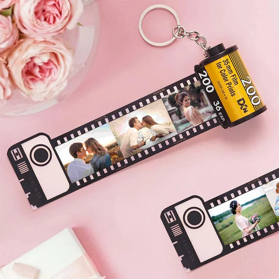 Custom Film Roll Keychain – Personalized Photo Reel Gift